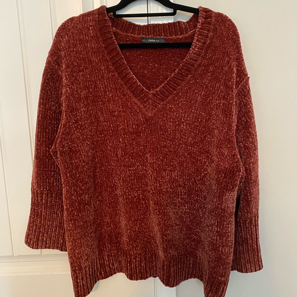 Rust chenille sweater